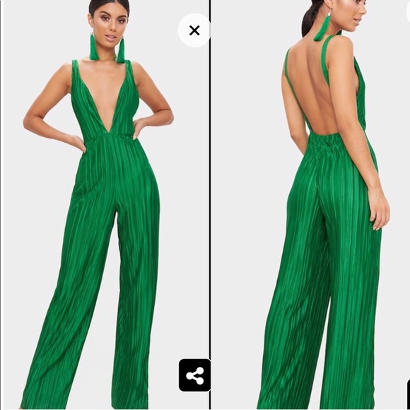 womens emerald green jumpsuit
